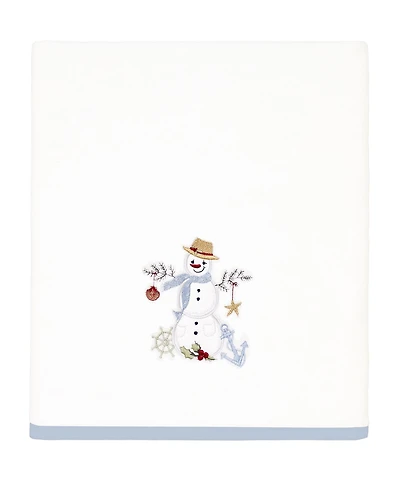 Avanti Coastal Snowman Cotton Bath Towel, 27" x 50"