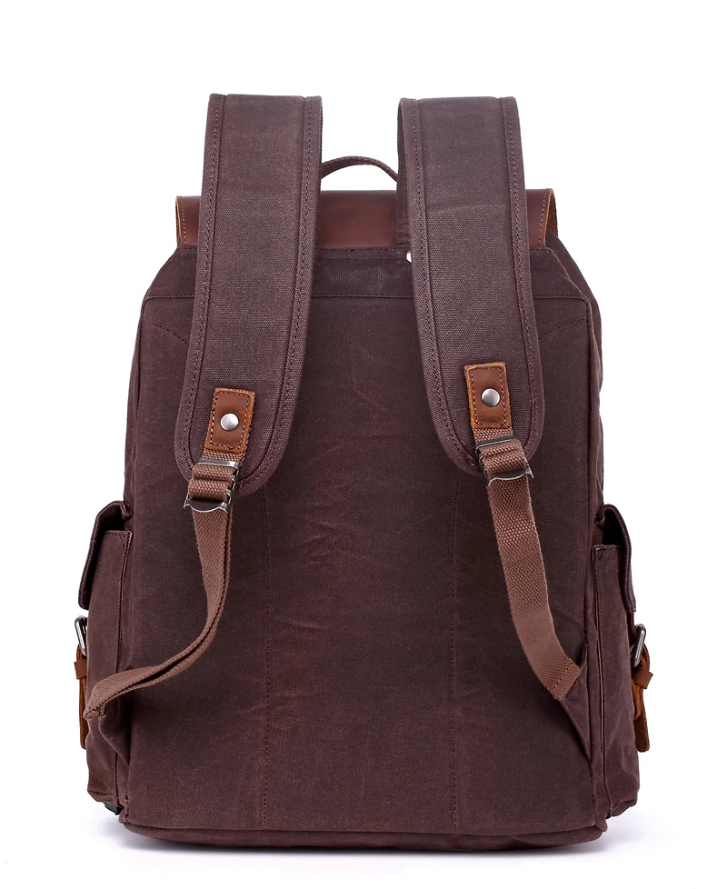 Tsd Brand Stone Creek Waxed Canvas Backpack Handbag