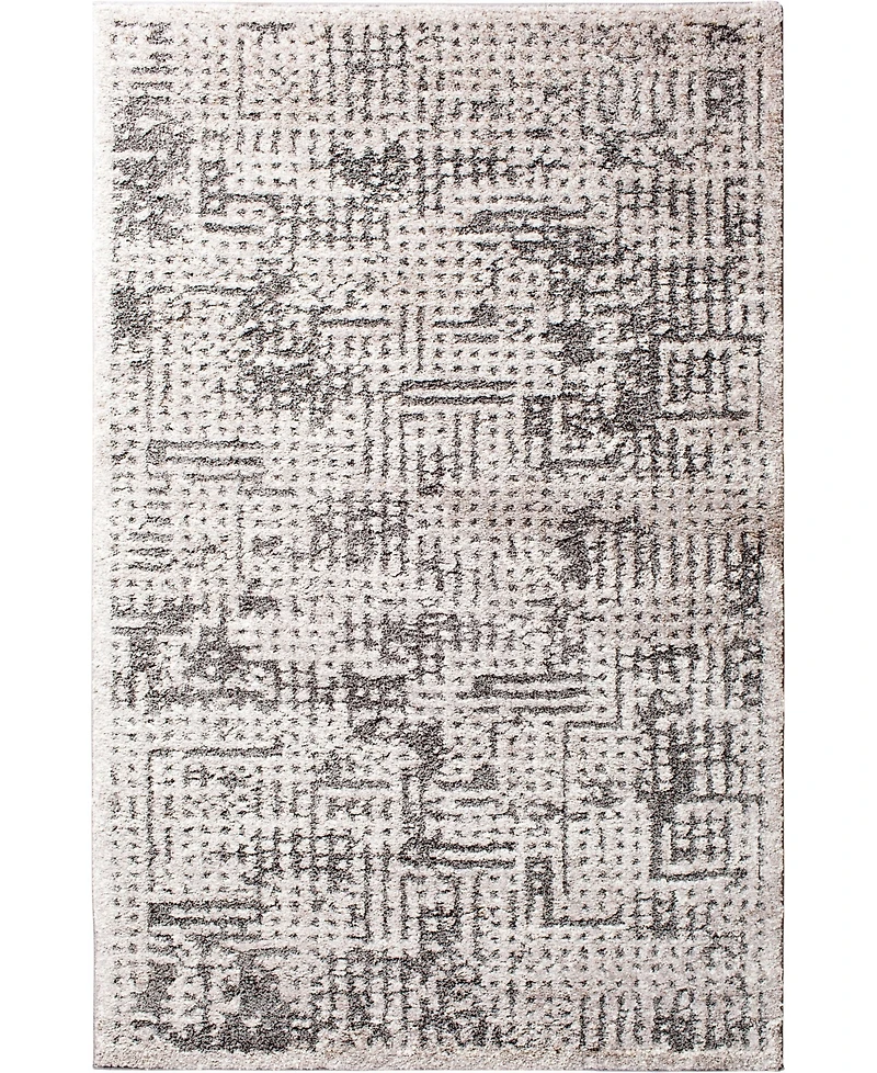 Closeout! Portland Textiles Urban Exposure Mondamin Silver 7'10" x 9'10" Area Rug
