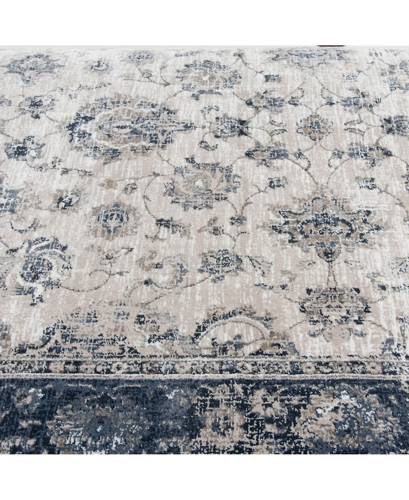 Closeout! Portland Textiles Alexia Oriel Bone 5' x 7'3" Area Rug