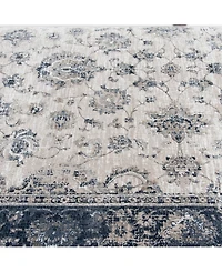 Closeout! Portland Textiles Alexia Oriel Bone 5' x 7'3" Area Rug
