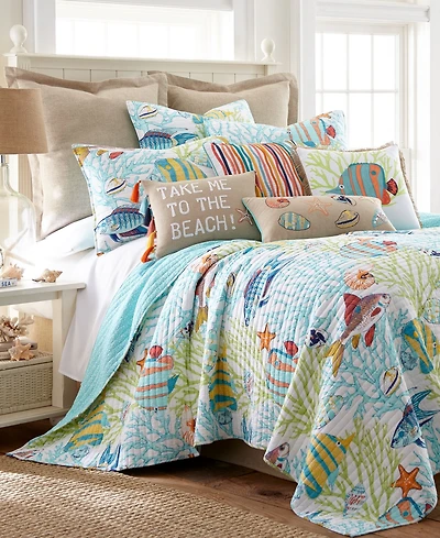 Levtex Beach Walk Coral Reef Fish 3-Pc. Quilt Set