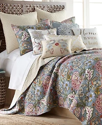 Levtex Angelica Spring Jacobean Floral 3-Pc. Quilt Set