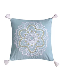 Levtex Angelica Spring Medallion Tassel Decorative Pillow, 18" x 18"