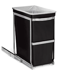 simplehuman 30 Liter Under Counter Pull-Out Kitchen Trash Can, Heavy-Duty Steel Frame