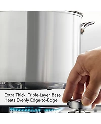 KitchenAid 3-Ply Base Stainless Steel 8 Quart Induction Stockpot with Lid