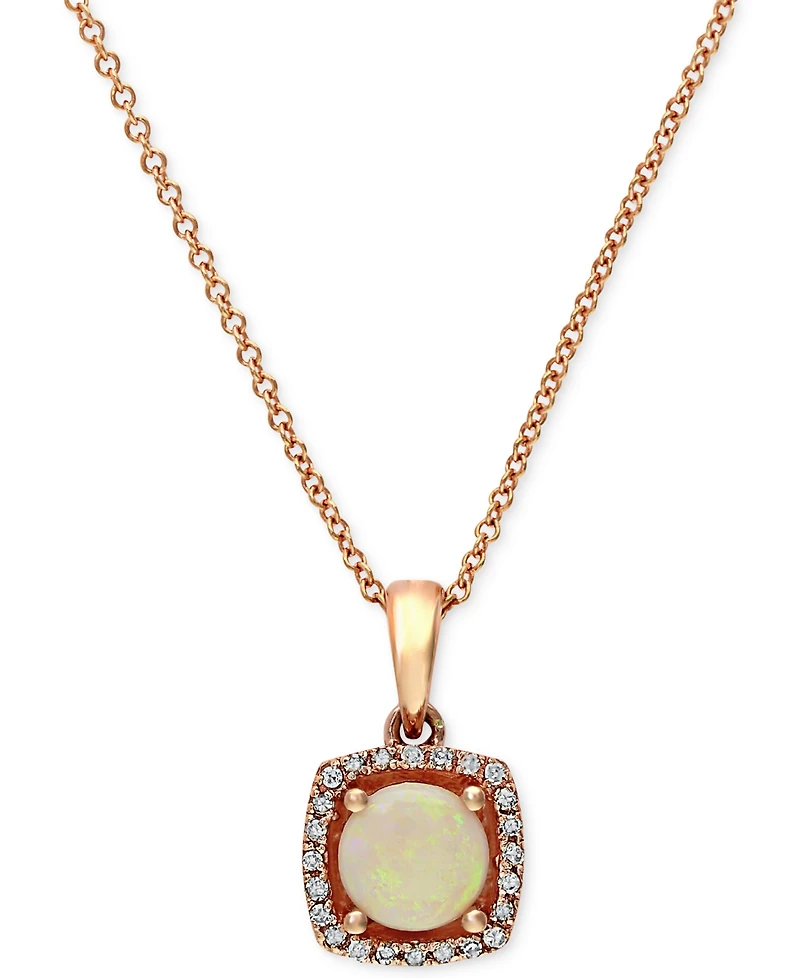Effy Opal (3/4 ct. t.w.) and Diamond Accent Pendant in 14k Rose Gold