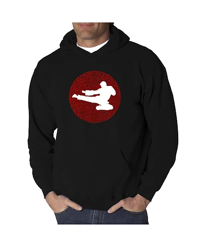 La Pop Art Men's Word Hooded Sweatshirt - Types of Martial Arts