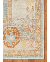 Amer Rugs Bohemian Bhm-3 Aqua and Beige 5'1" x 7'6" Outdoor Area Rug