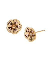 Coach Tea Rose Stud Earrings