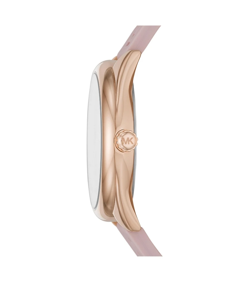 Michael Kors Women's Janelle Pink Silicone Strap Watch 42mm