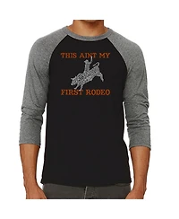 La Pop Art Men's Raglan Word T-shirt - This Aint My First Rodeo
