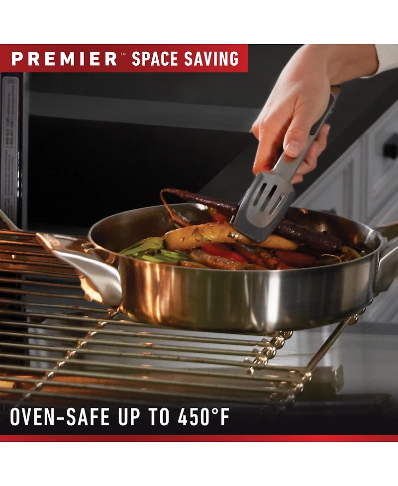 Calphalon Premier 10-Pc. Space-Saving Stainless Steel Cookware Set