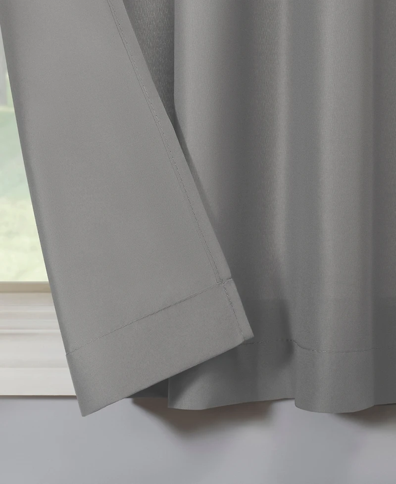 Martine Microfiber Semi-Sheer Rod Pocket Kitchen Curtain Valance Tiers Set