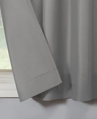Martine Microfiber Semi-Sheer Rod Pocket Kitchen Curtain Valance Tiers Set