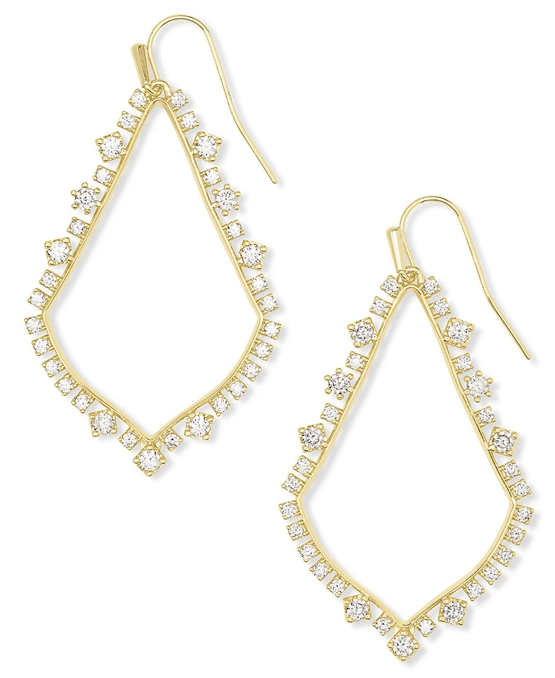 Kendra Scott 14k Gold-Plated Cubic Zirconia Open Drop Earrings