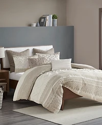 Ink+Ivy Mila Chenille 3-Pc. Duvet Cover Set, Full/Queen