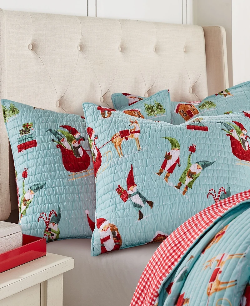 Levtex Gnome for the Holidays Quilted Sham, Standard