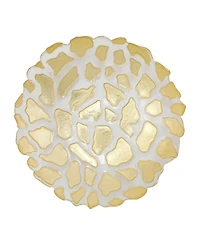 Vietri Rufolo Glass Gold Giraffe Medium Shallow Bowl