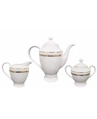 Lorren Home Trends New Bone China 57 Piece Dinnerware Set, Service for 8