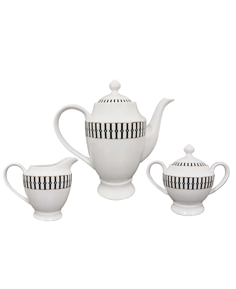 Lorren Home Trends New Bone China 57 Piece Dinnerware Set- Service for 8