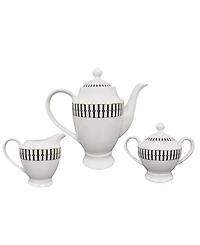Lorren Home Trends New Bone China 57 Piece Dinnerware Set- Service for 8