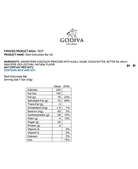 Godiva Dark Chocolate Bars, 24 Piece