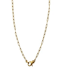 Adornia Lock Paper Clip Chain Necklace