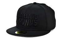 New Era Cleveland Browns Black on Black 59FIFTY Cap