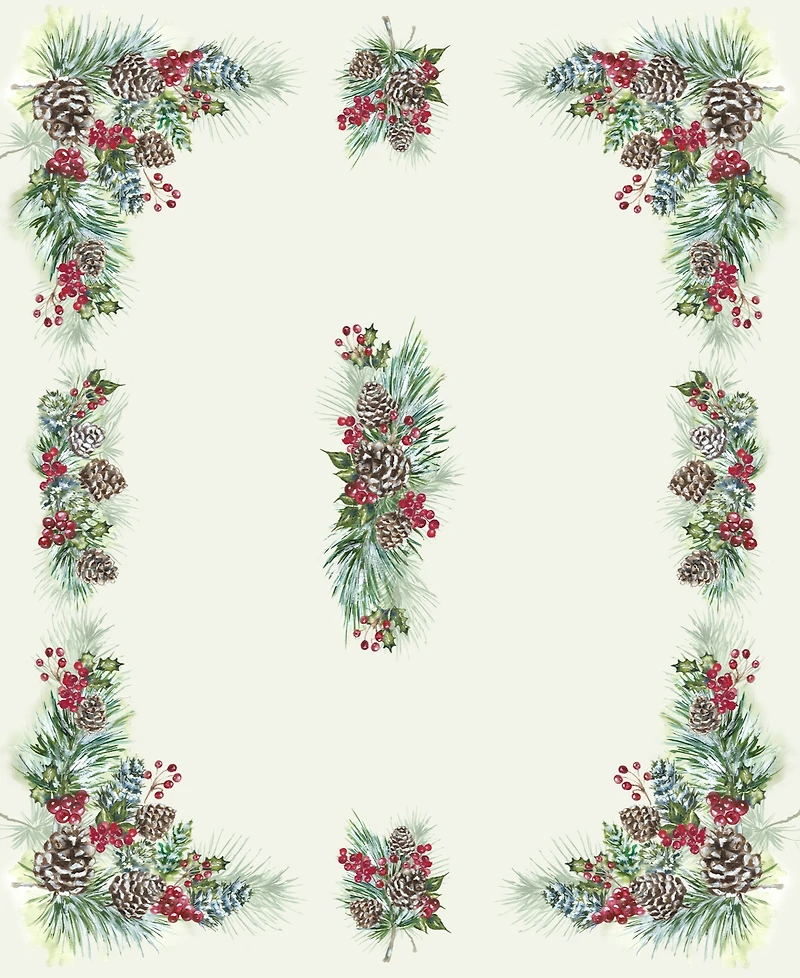 Laural Home Winter Garland Tablecloth -70"x 84"