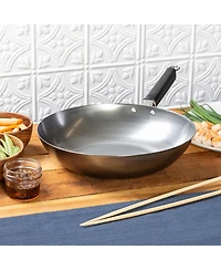 Joyce Chen Professional Series 12" Carbon Steel Stir Fry Pan with Phenolic Handle