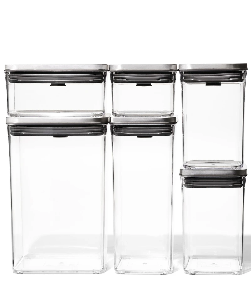 Oxo Steel Pop Food Storage Containers, Set of 6