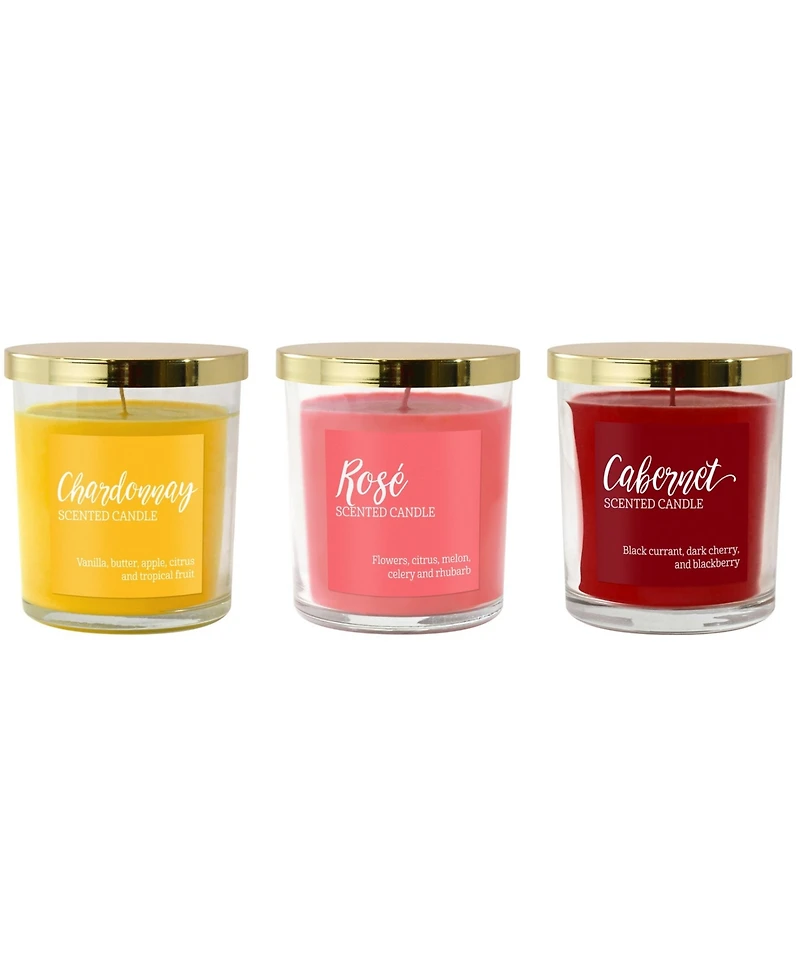 LumaBase Scented Candles- Wine Collection- Set of 3