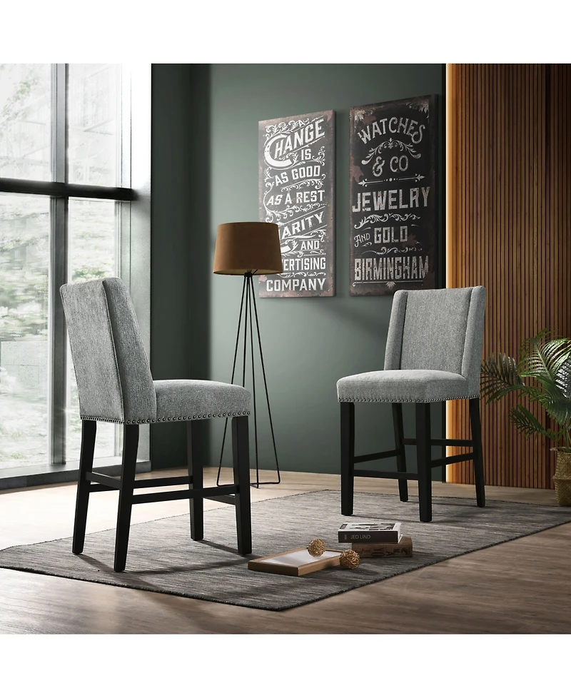 Zoe Upholstered Counter Stool, Set of 2