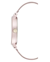 Nine West Women's Pink Mesh Bracelet Watch, 38mm