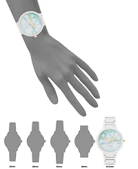 Nine West Women's White Rubberized Bracelet Watch, 40.5mm