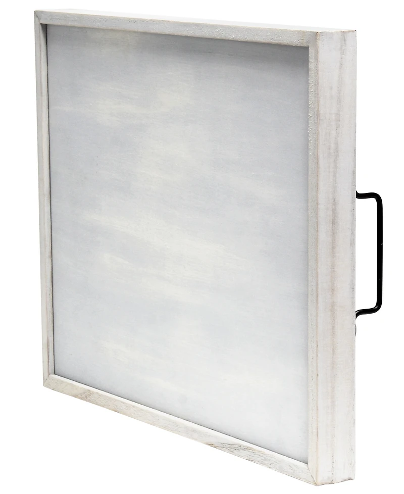 Elegant Designs Decorative Wood Serving Tray with Handles - Farm Fresh