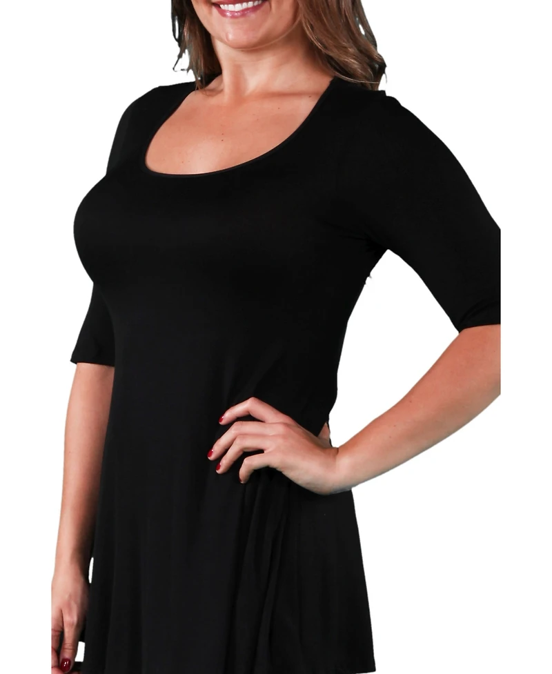 24seven Comfort Apparel Plus Tunic Top