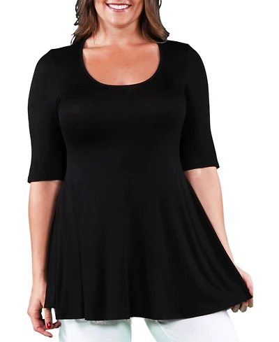 24seven Comfort Apparel Plus Tunic Top