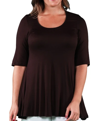 24seven Comfort Apparel Plus Tunic Top