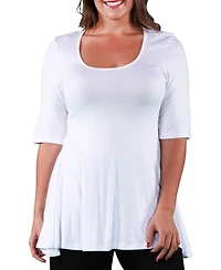 24seven Comfort Apparel Plus Tunic Top