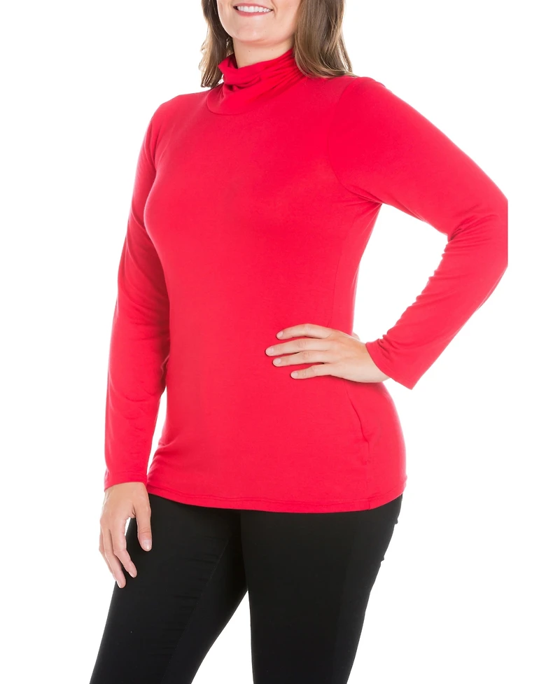 Women's Plus Classic Turtleneck Top