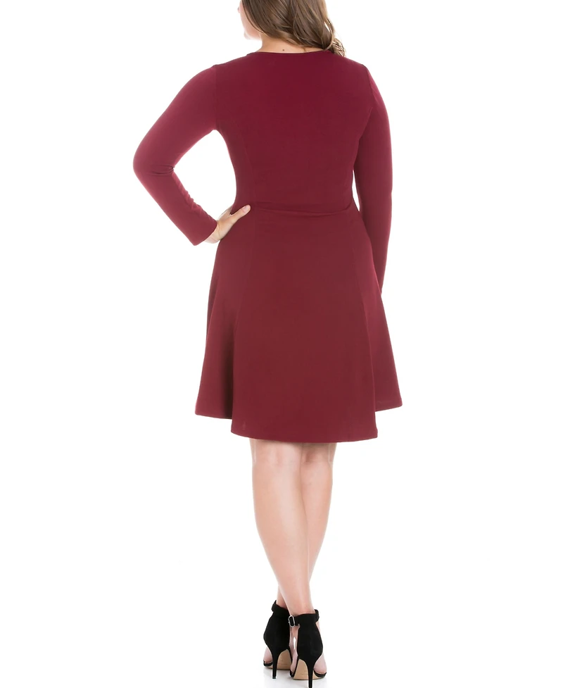 Women's Plus Fit and Flare Skater Dress