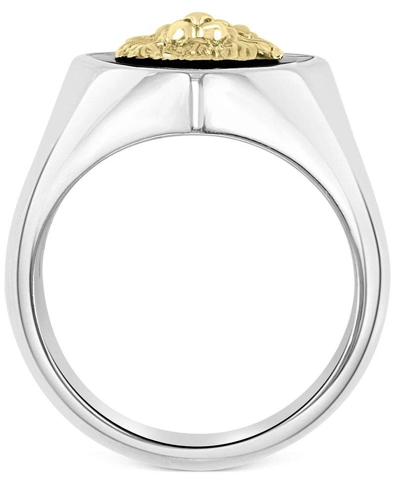 Effy Men's Lion Head Statement Ring in Sterling Silver & 18k Gold-Plated Sterling Silver