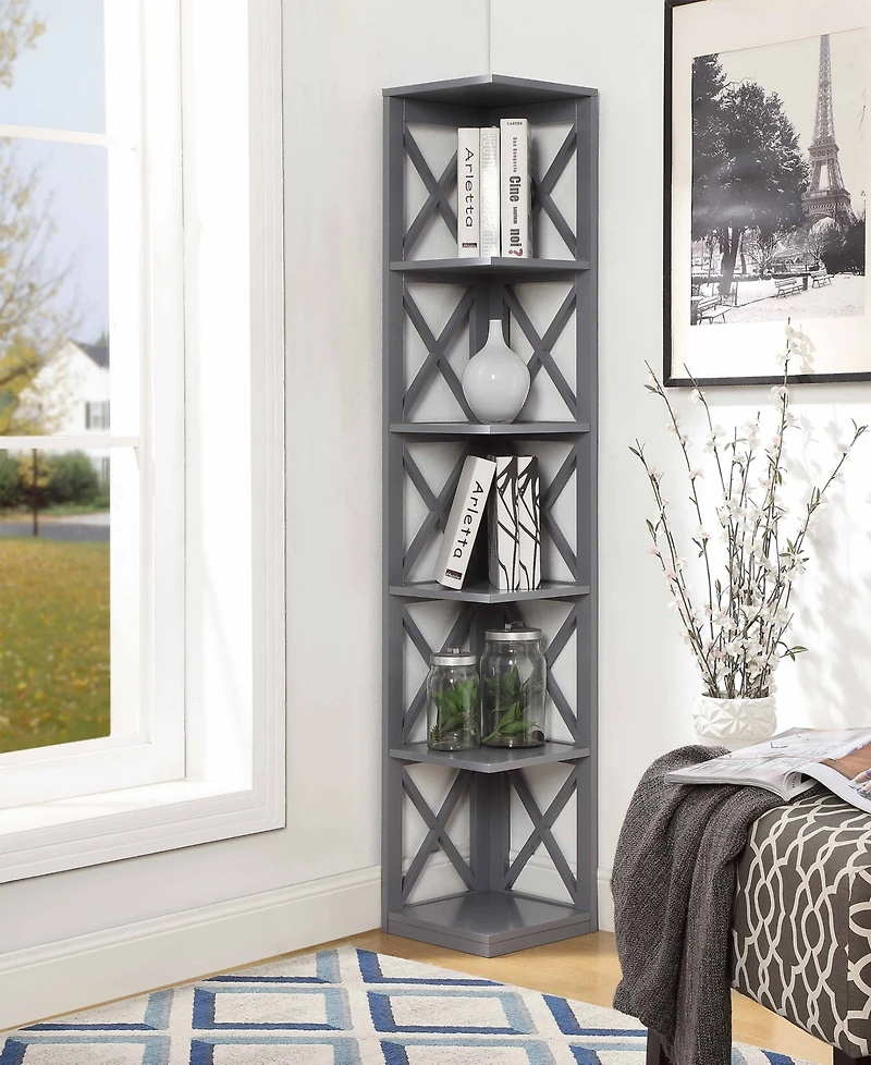 Oxford 5 Tier Corner Bookcase