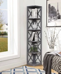 Oxford 5 Tier Corner Bookcase