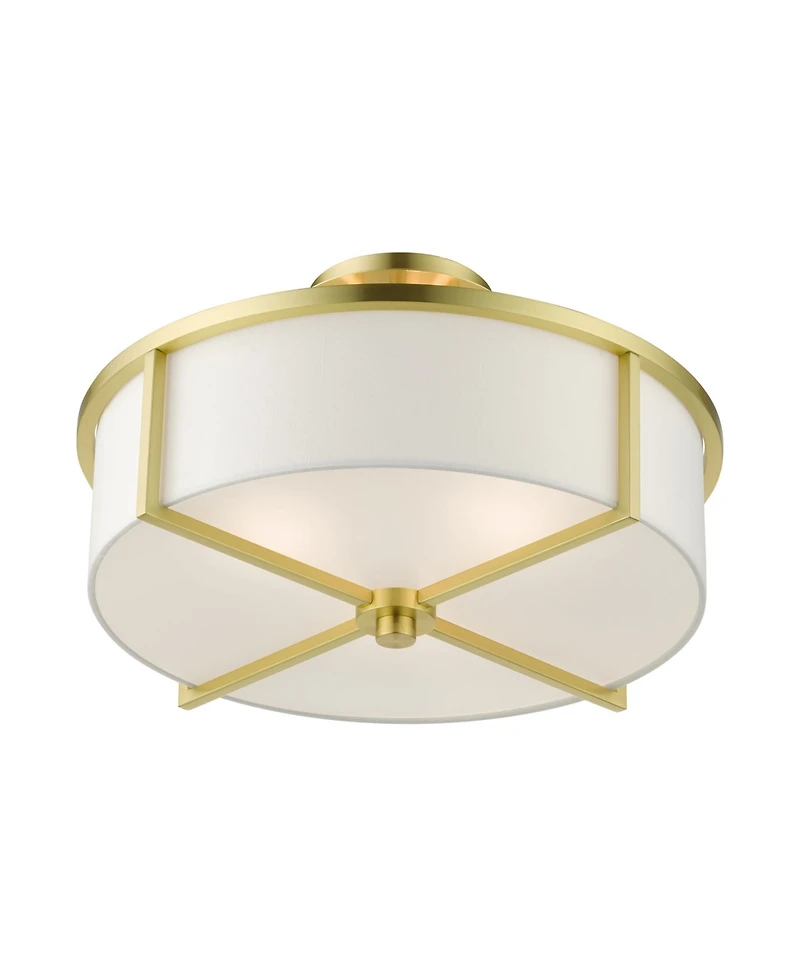 Wesley 3 Lights Semi Flush