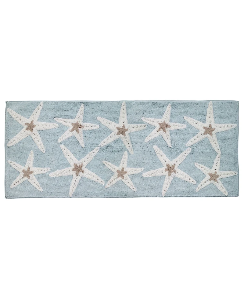 Avanti Sequin Shells Beachy Cotton Bath Rug, 24" x 60"