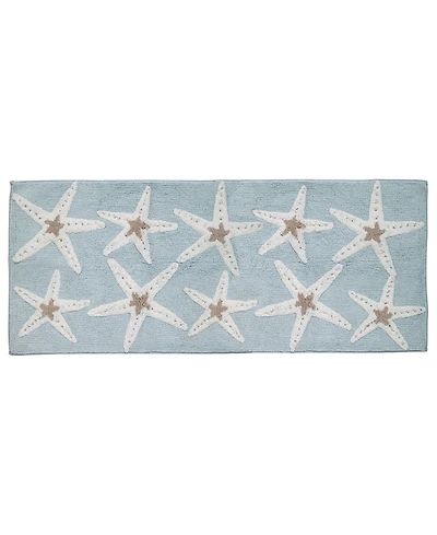 Avanti Sequin Shells Beachy Cotton Bath Rug, 24" x 60"