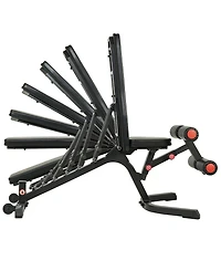 Sunny Health & Fitness Fully Adjustable Power Zone Utility Heavy Duty Weight Bench with 500 lb Max Weight, Black